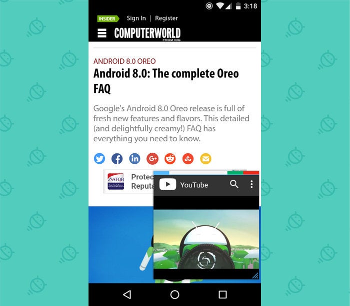 Android 8.0 Oreo Features: Picture in Picture - Floating Apps