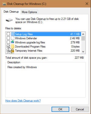 disk cleanup