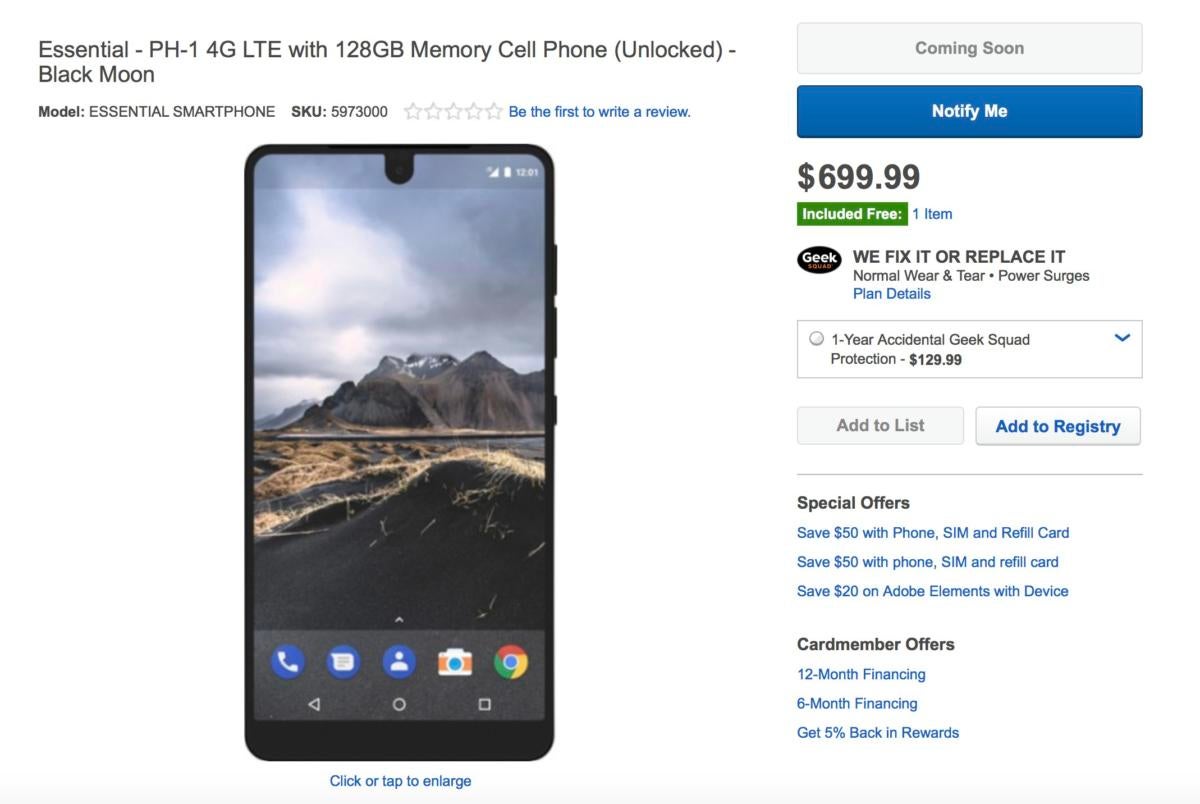 essential phone best buy