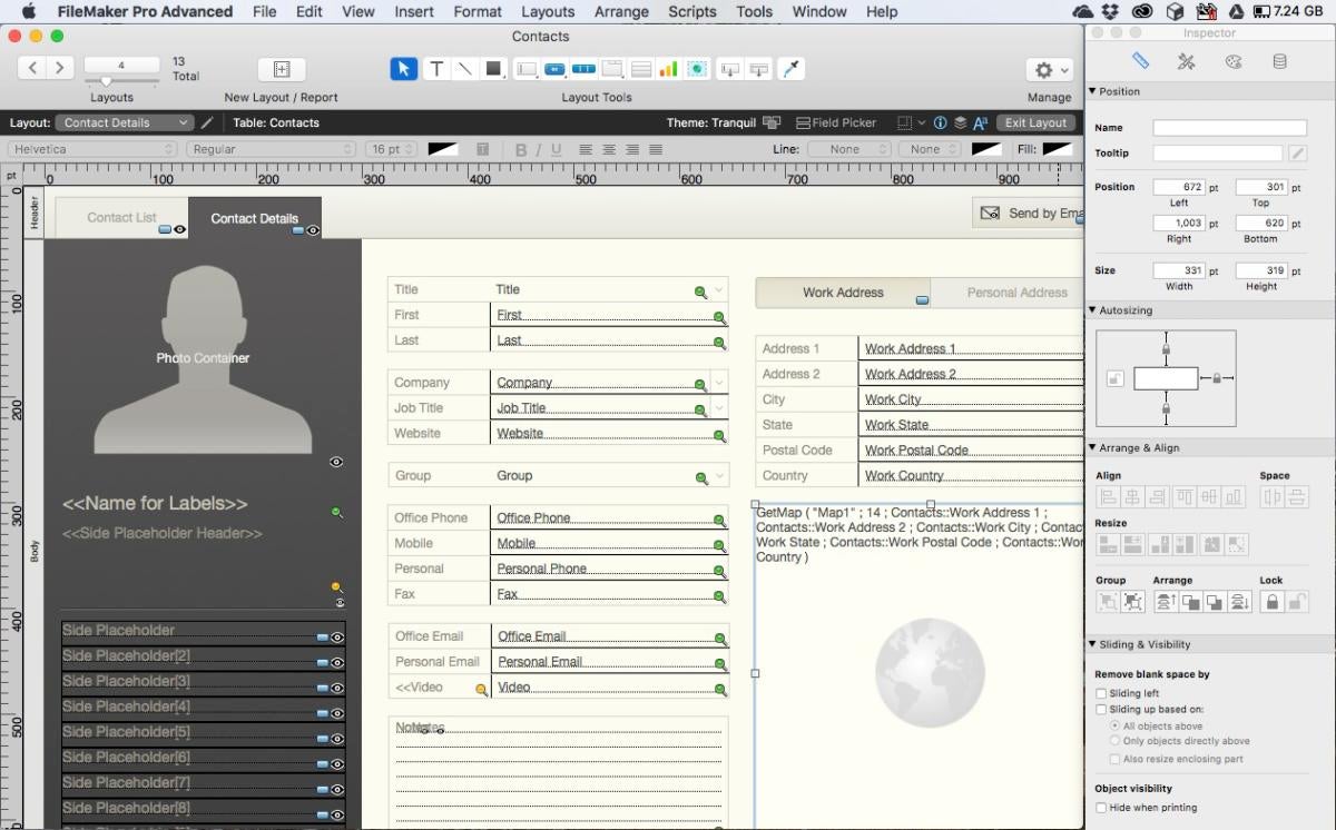 filemaker pro 16 inventory template