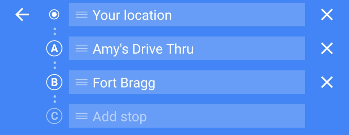 google maps addstop