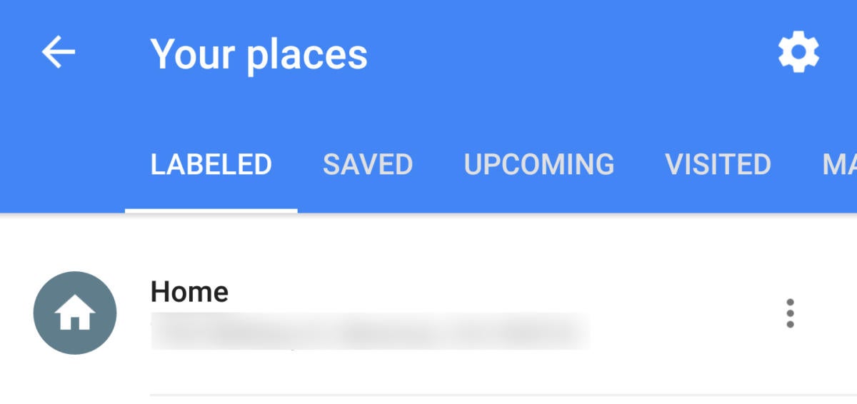 google maps your places