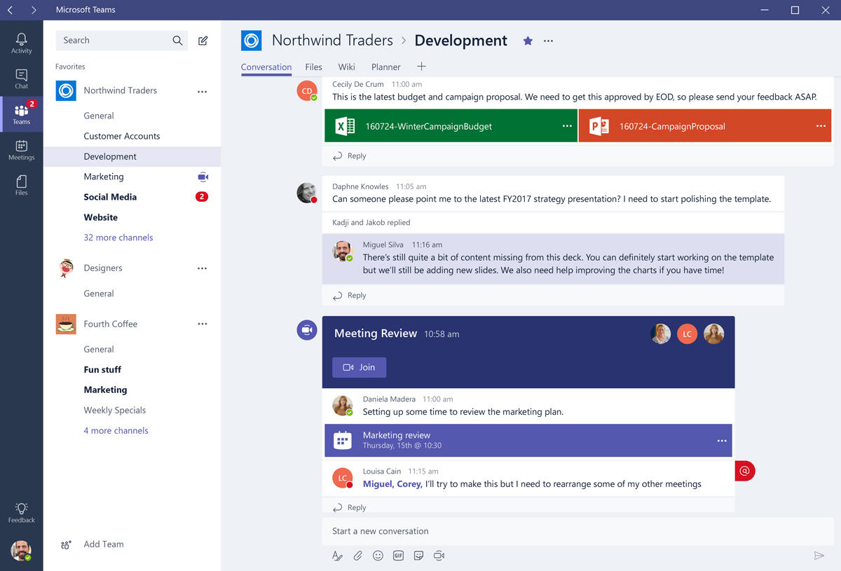 group chat services - Microsoft Teams