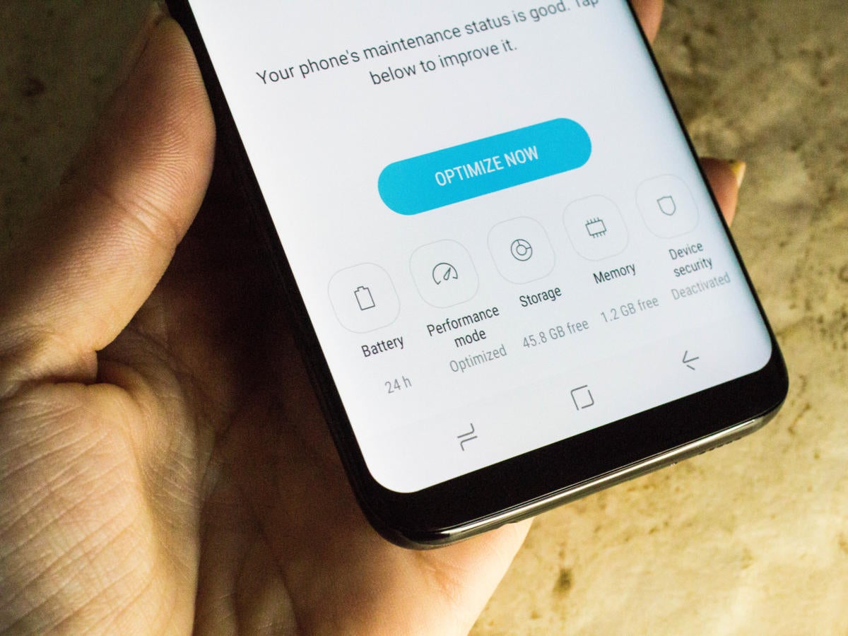Galaxy S8 device maintenance