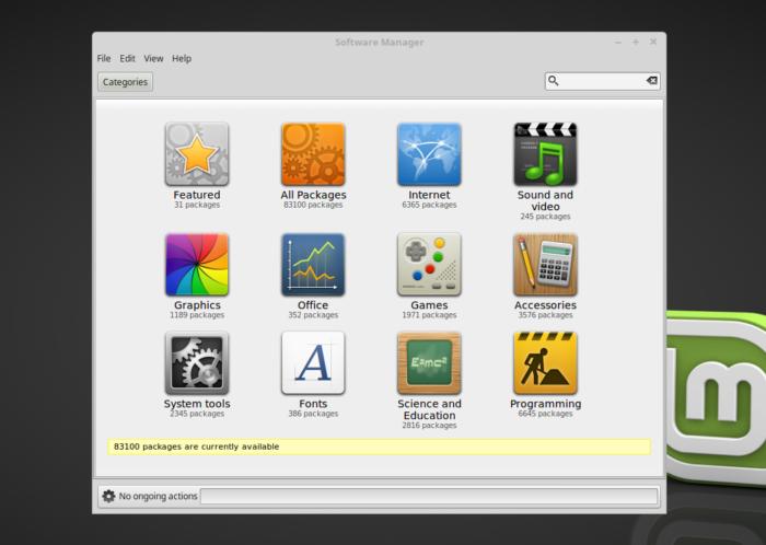linux mint 18.2 sonya cinnamon software manager