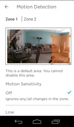 lyric motion detection zone