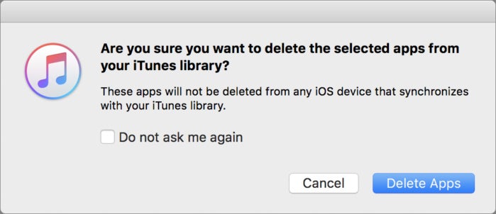 mac911 confirm delete itunes apps