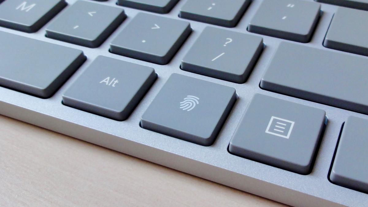 Microsoft Modern Keyboard fingerprint scanner