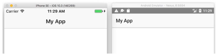 nativescript ios android uis