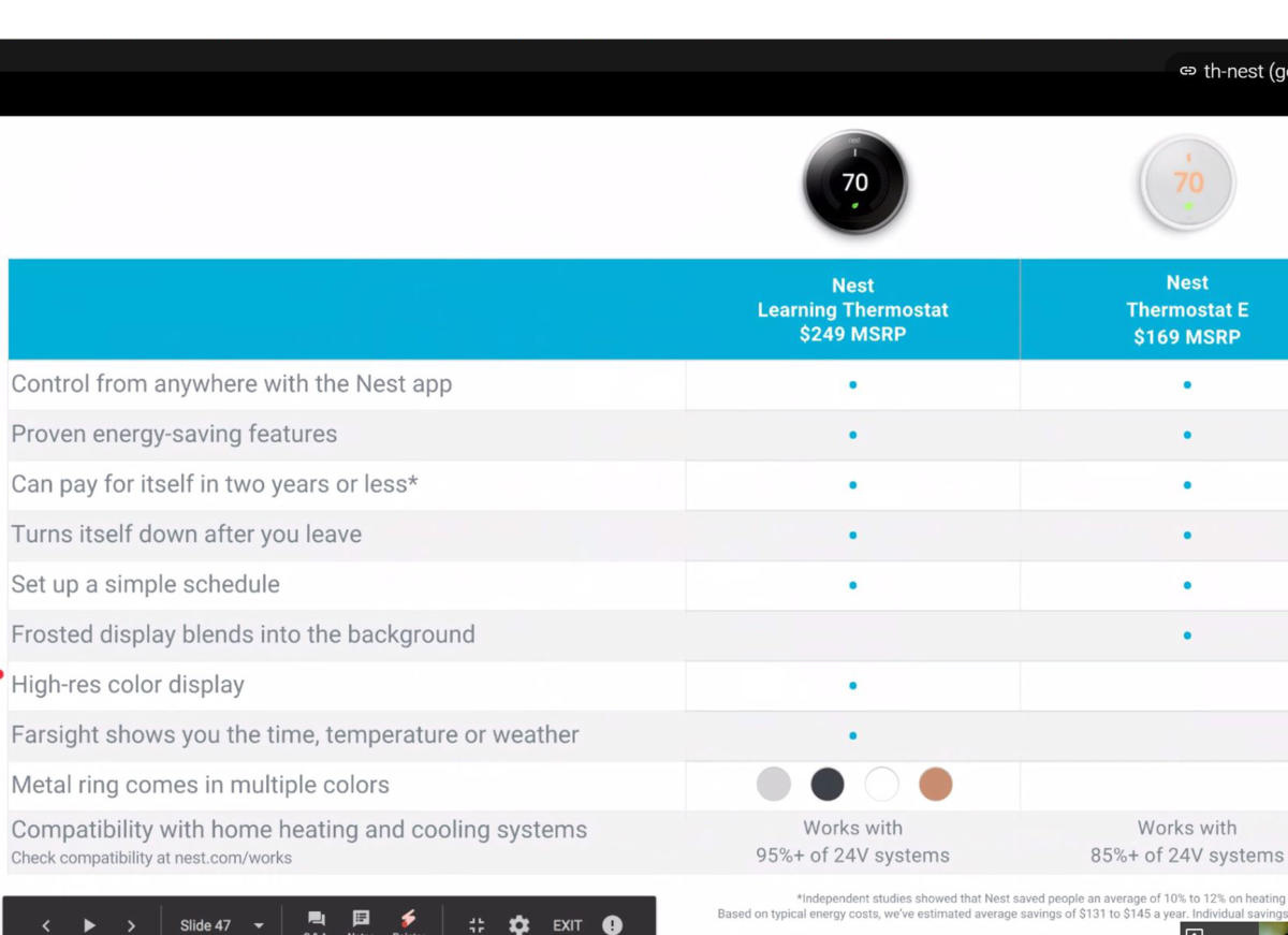nest thermostat e presentation