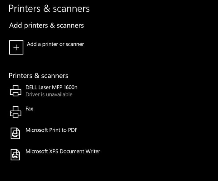 no printer driver Windows 10 S