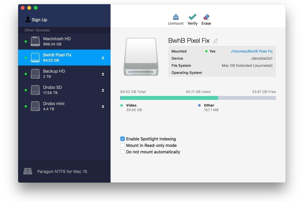 formatting to ntfs on mac