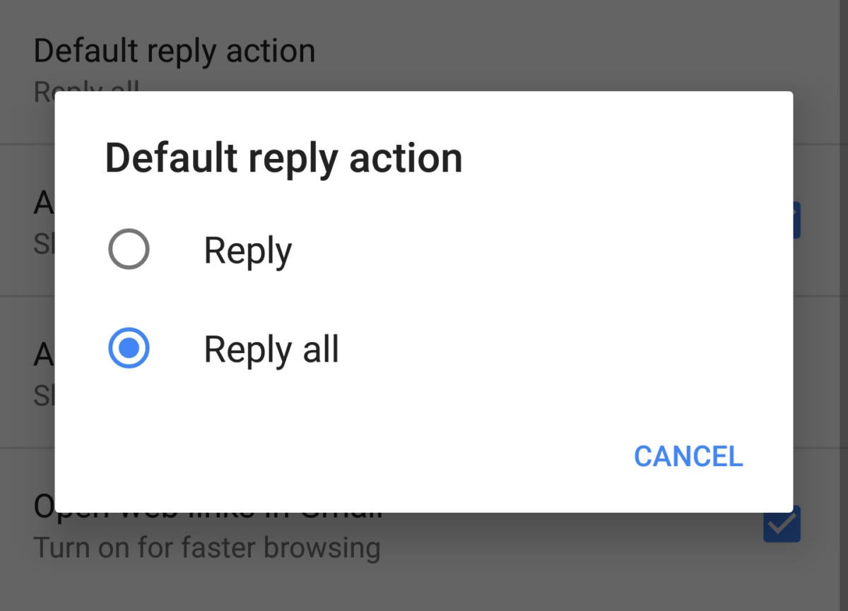 gmail default reply
