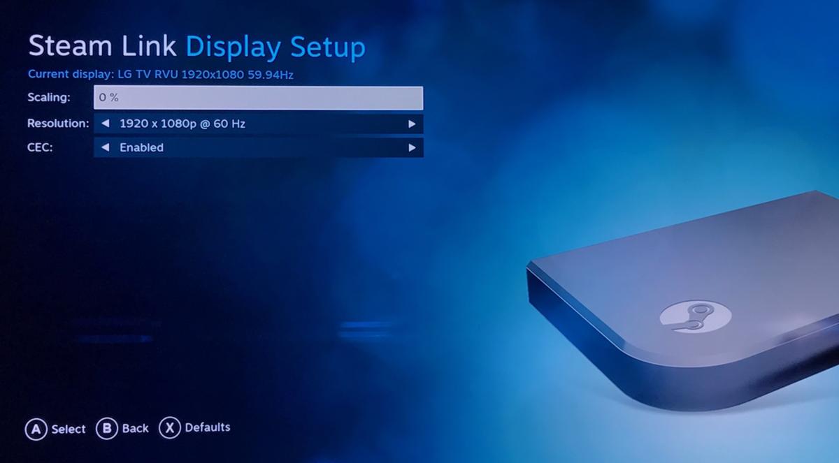 steam link 3 display setup b