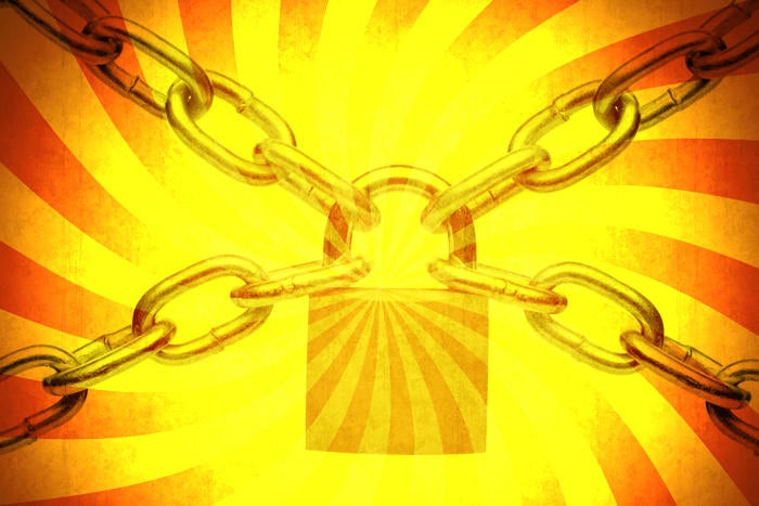 Privacy padlock with chains
