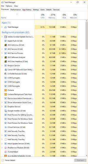 Gestionnaire des tâches Windows
