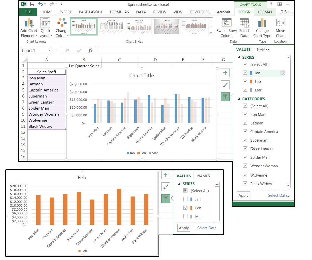 how to pull up filters tab on excel for mac