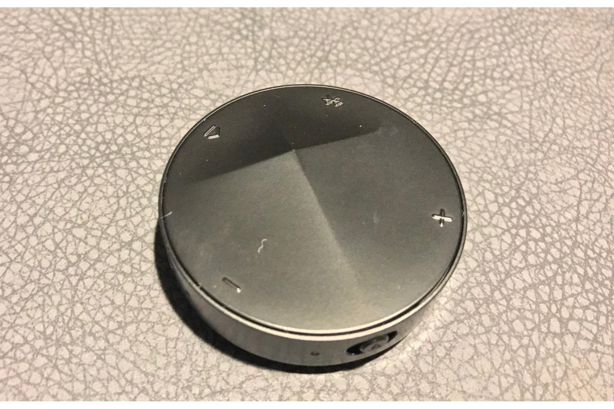 The microUSB charging port is located on the unit’s side.