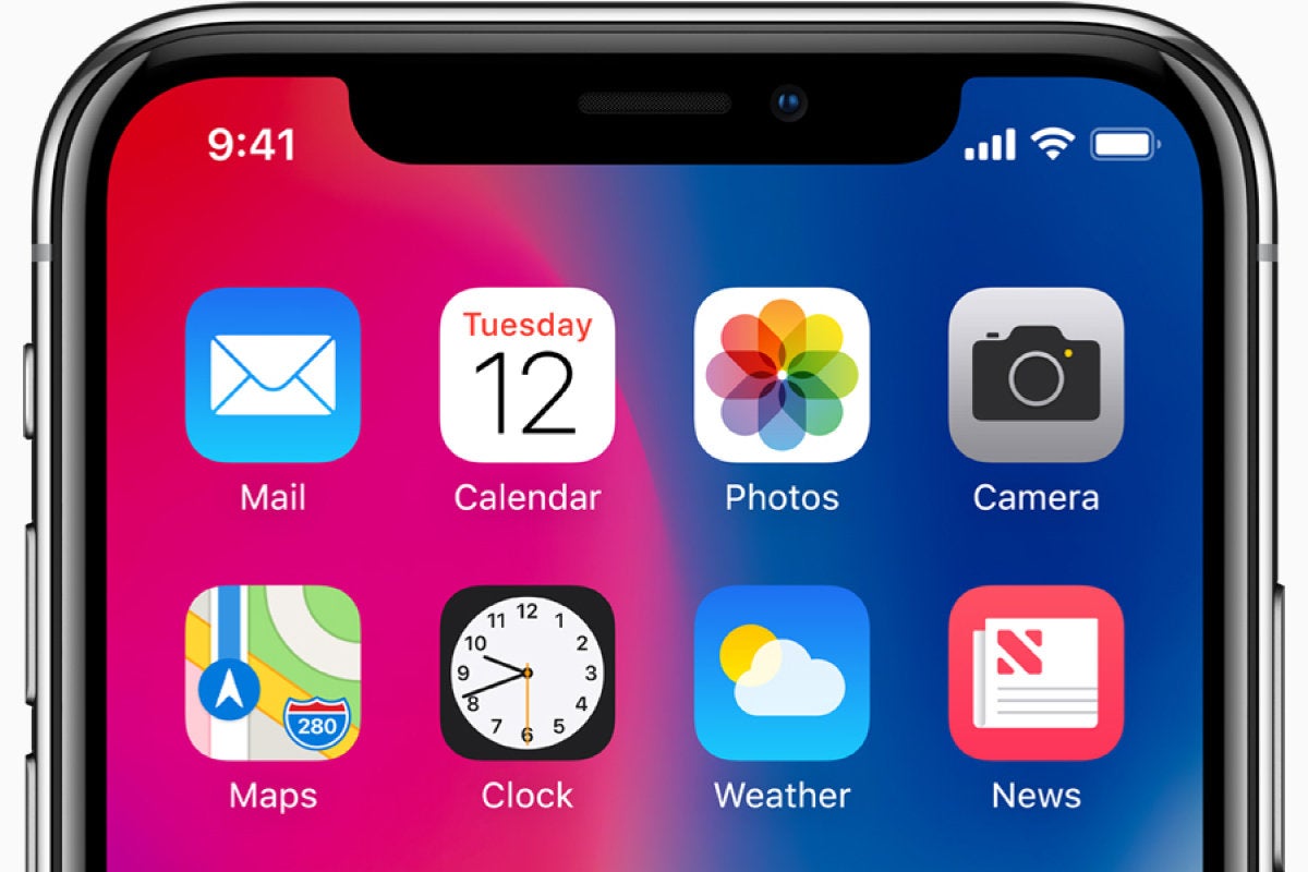 Apple iPhone X - home screen