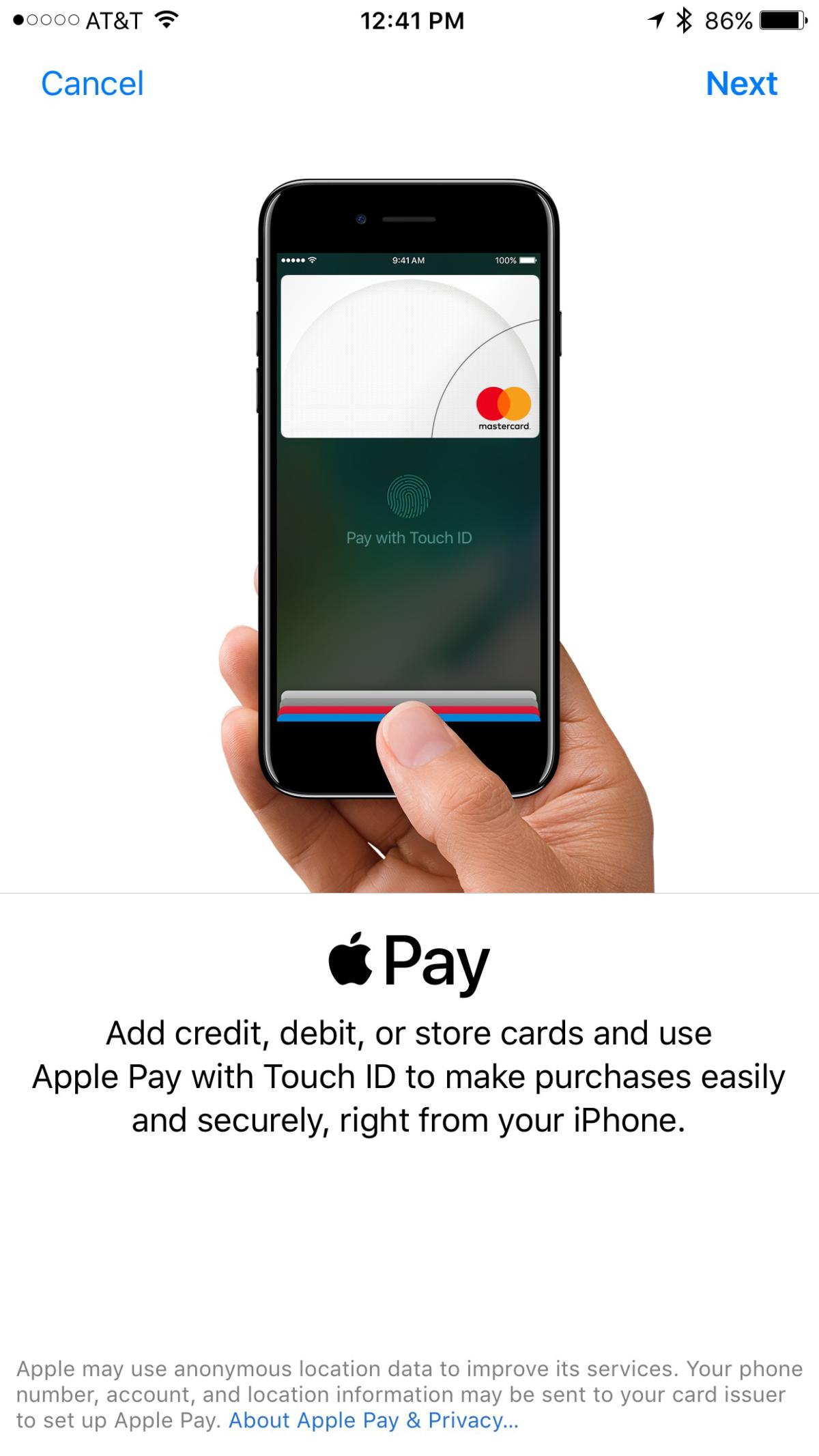 Как включить apple pay на iphone x