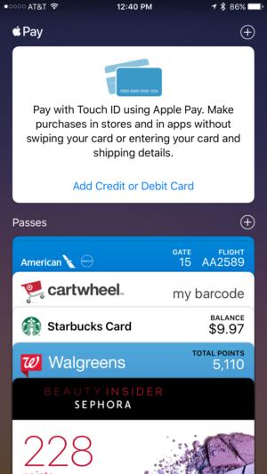 apple wallet add card