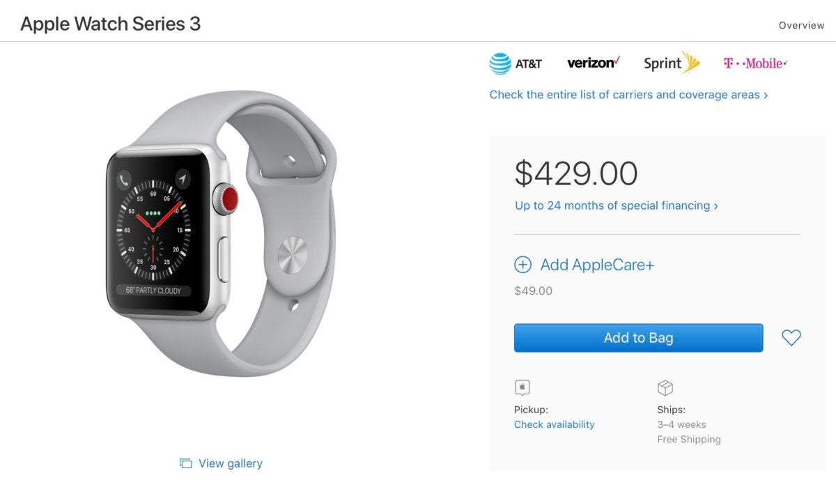 apple watch pre order