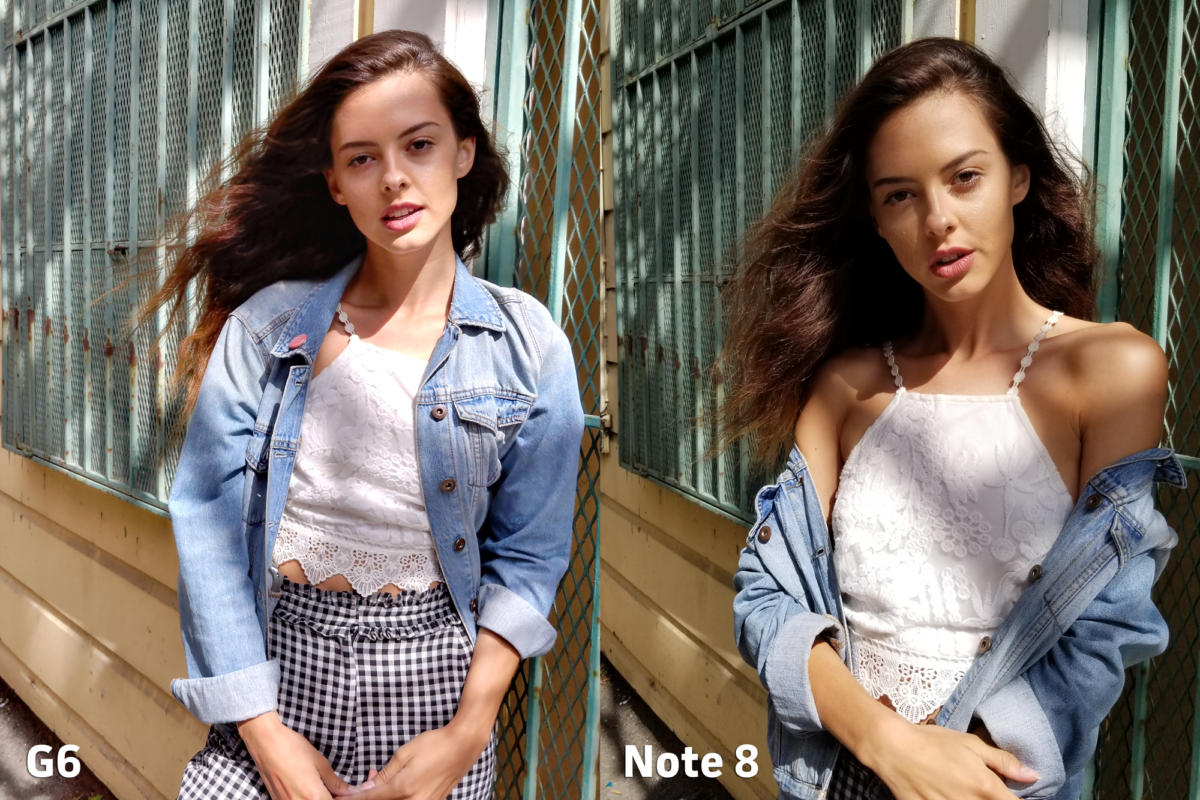 LG G6 vs Samsung Galaxy Note 8 camera color 1