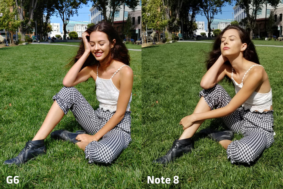 LG G6 vs Samsung Galaxy Note 8 camera color 3