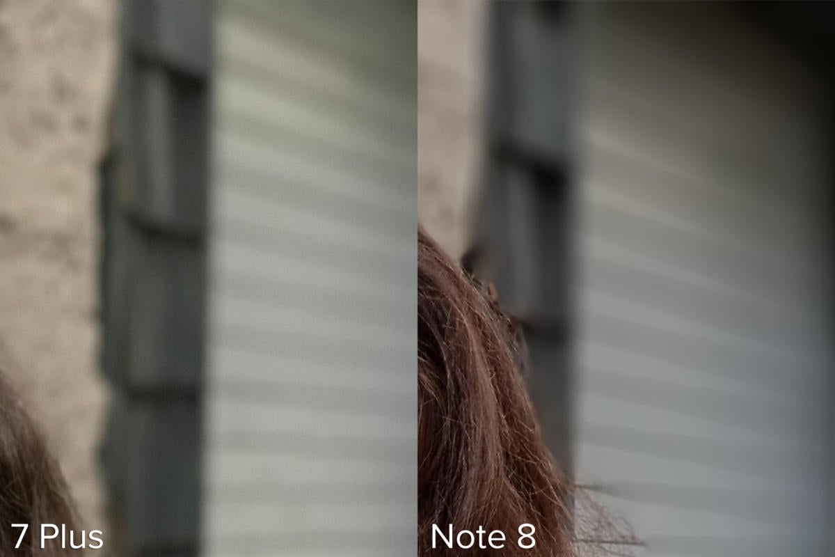 Apple iPhone 7 Plus Portrait Mode vs Samsung Galaxy Note 8 Live Focus example 2 punch in