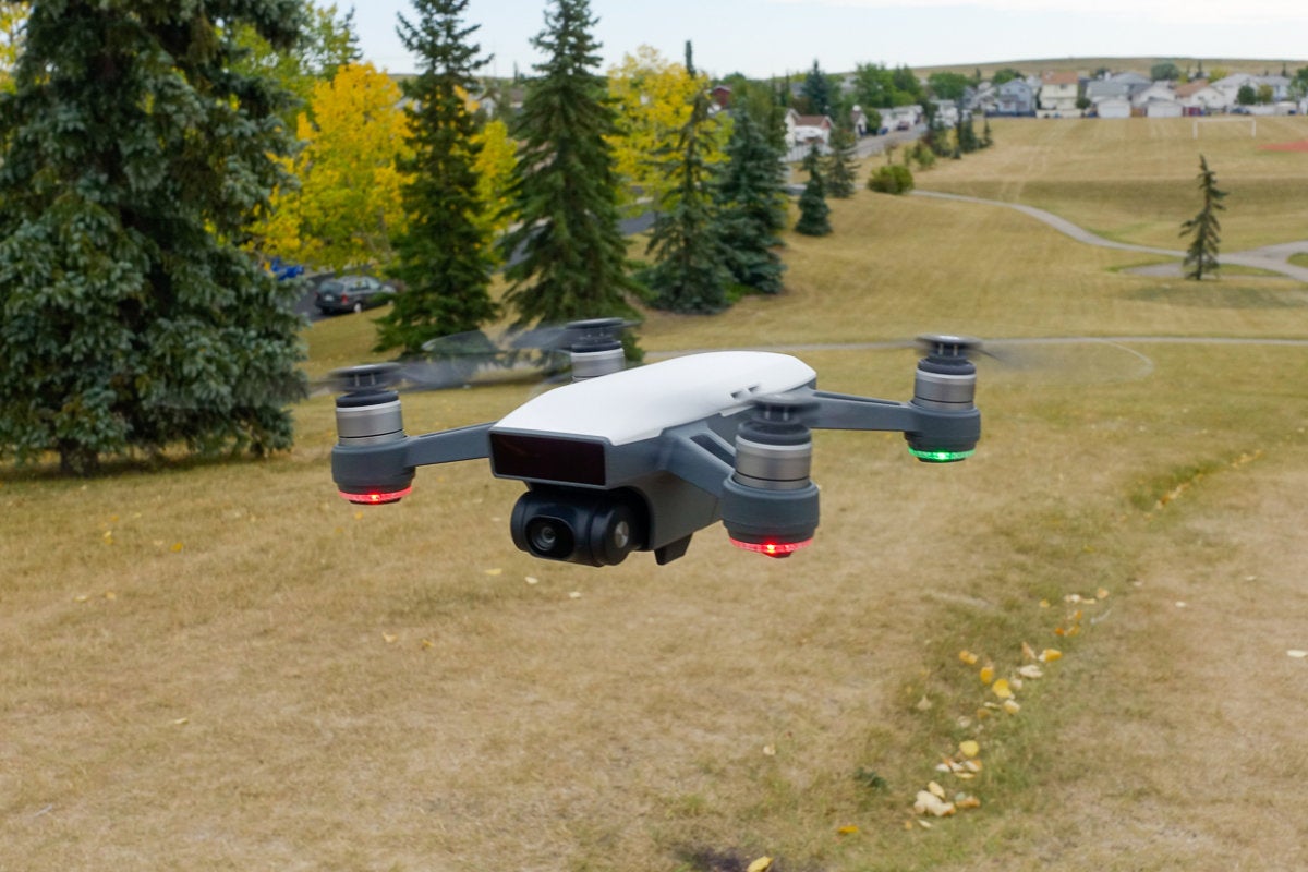 dji spark quadcopter drone with camera