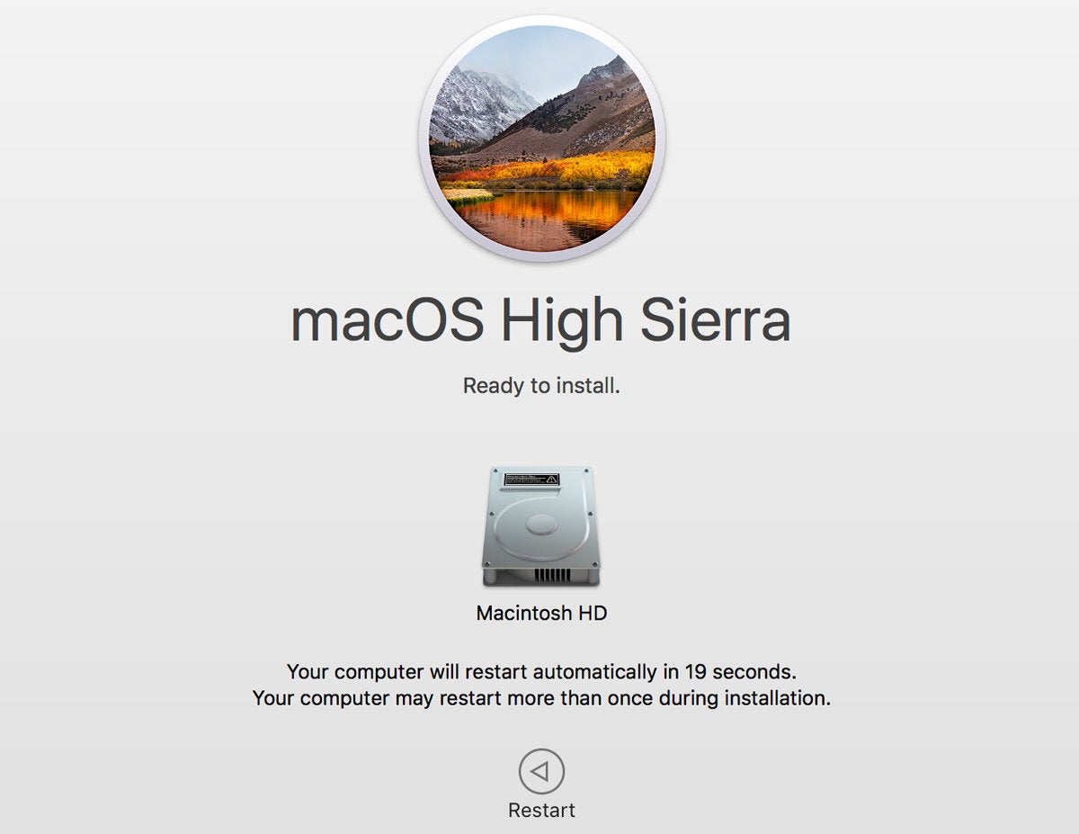 high sierra clean install