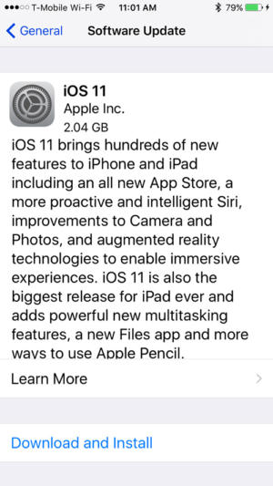 ios 11 update iphone