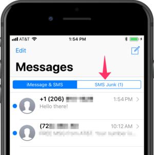 ios11 hiya filtered message