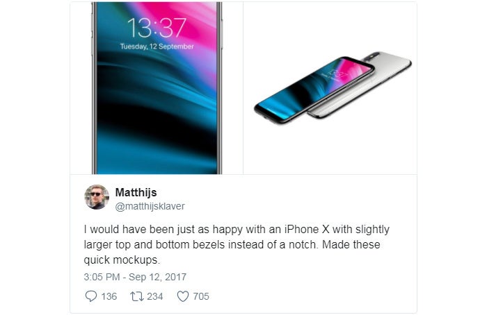 iPhone X Notch-free Mockup