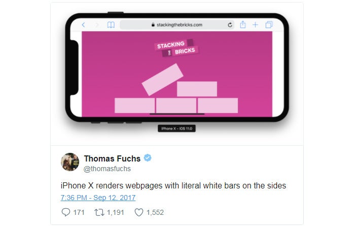 iPhone X Notch - Web Pages