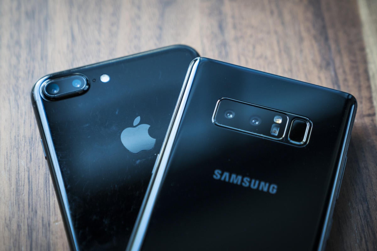 Apple iPhone 7 Plus and Samsung Galaxy Note 8 cameras