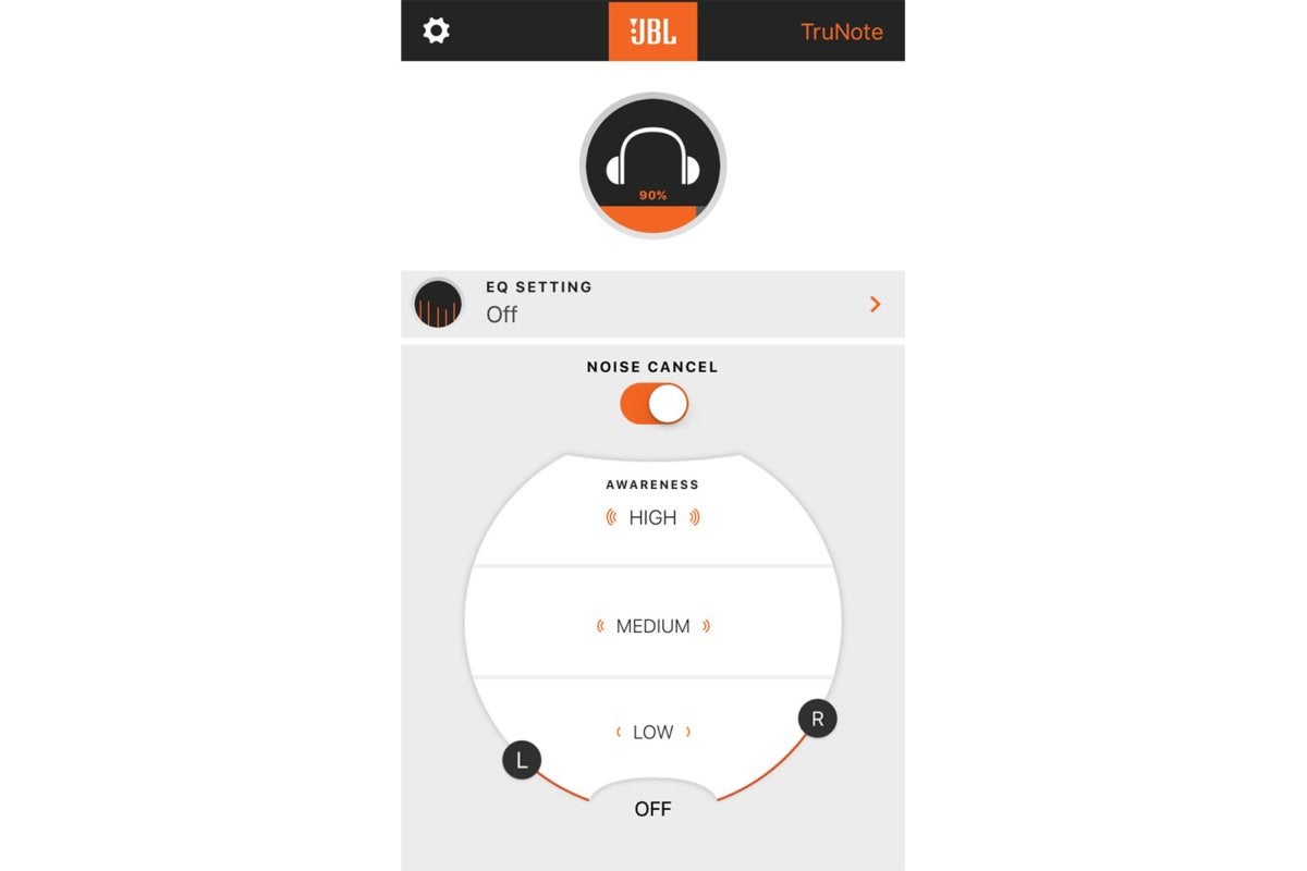 JBL’s headphone app allows you to fine-tune the headphone’s settings to your preference.