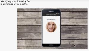 Mastercard selfie pay