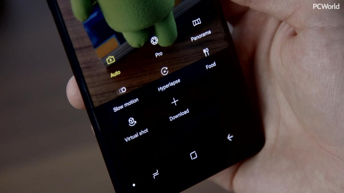 Samsung Galaxy Note 8 camera menu