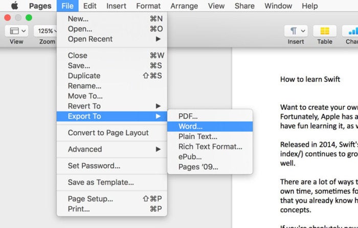 how to start a new document on mac