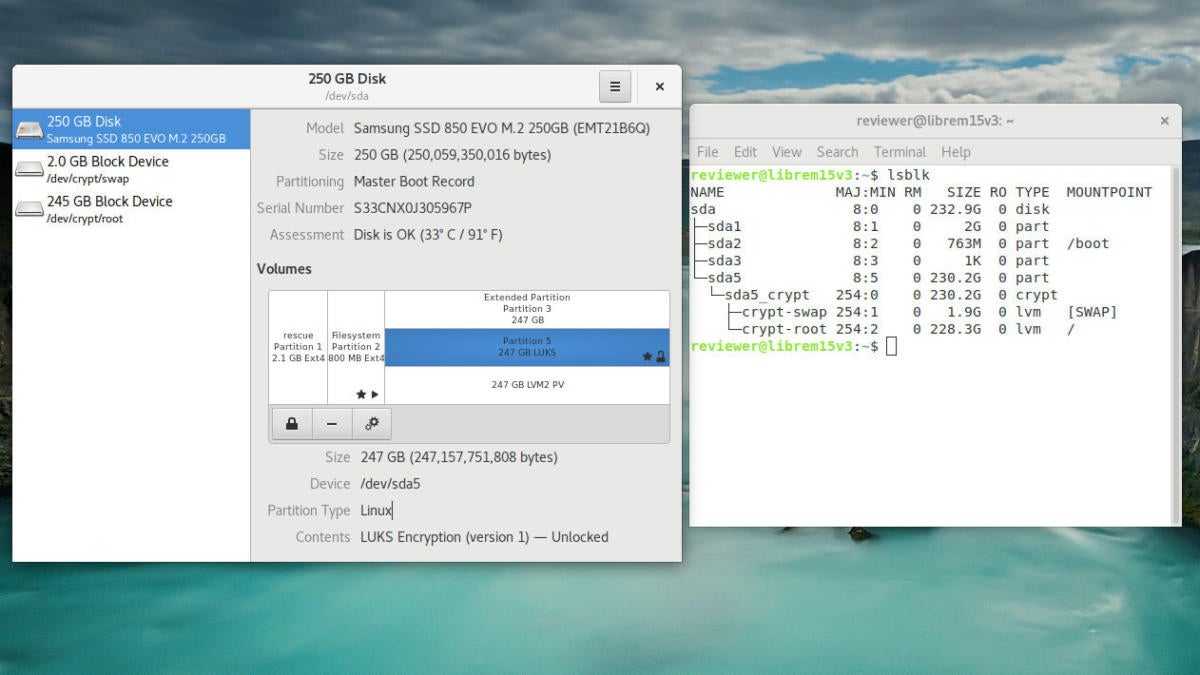 purism librem 15v3 partition scheme