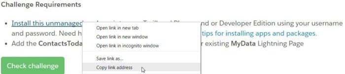 Right click on the likn to copy the address if the URL is not displayed