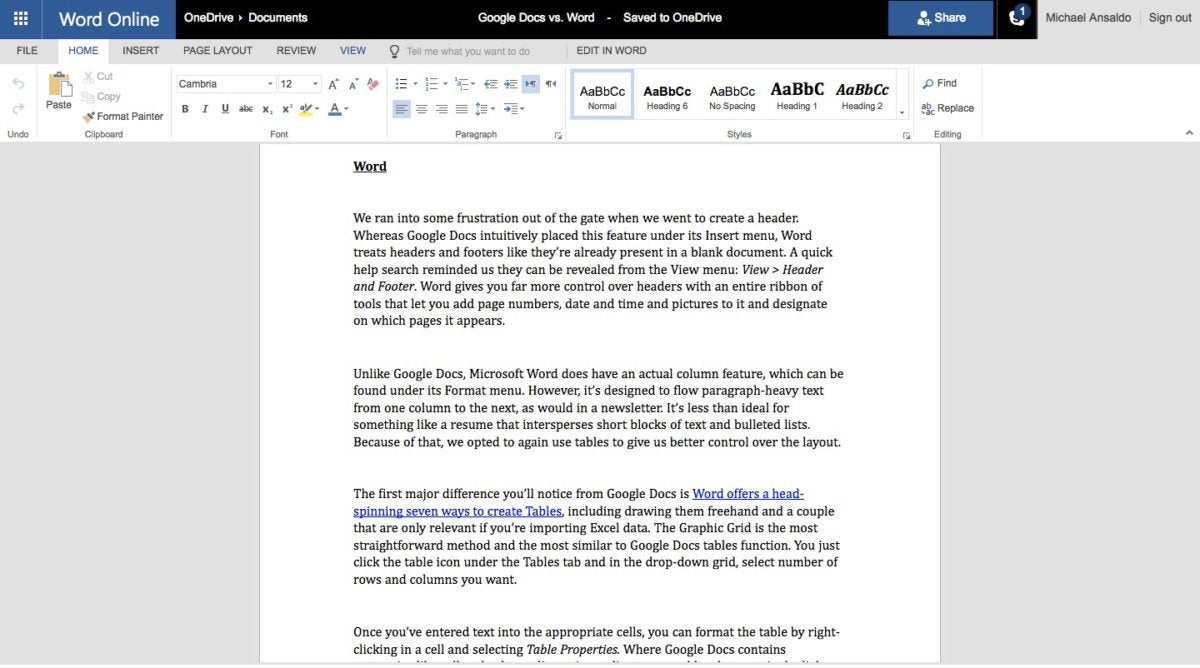 Microsoft Office Online review: Work with your favorite ...