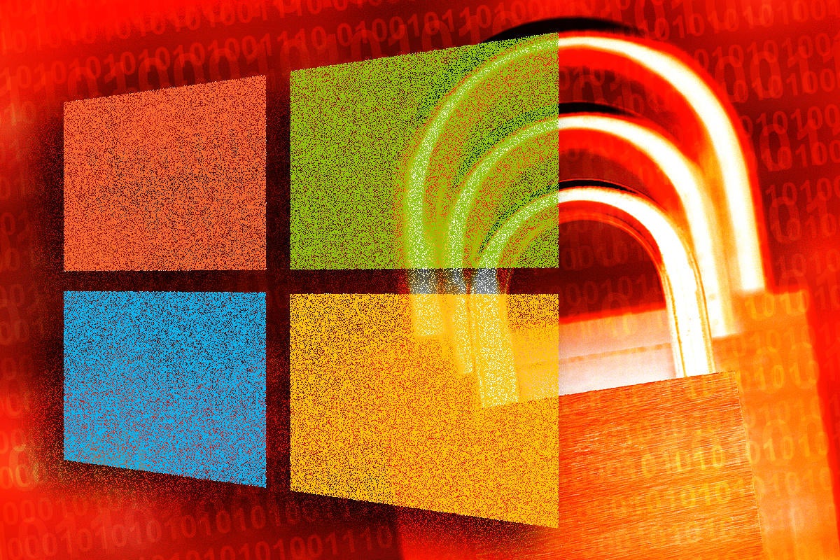 Windows logo with padlocks