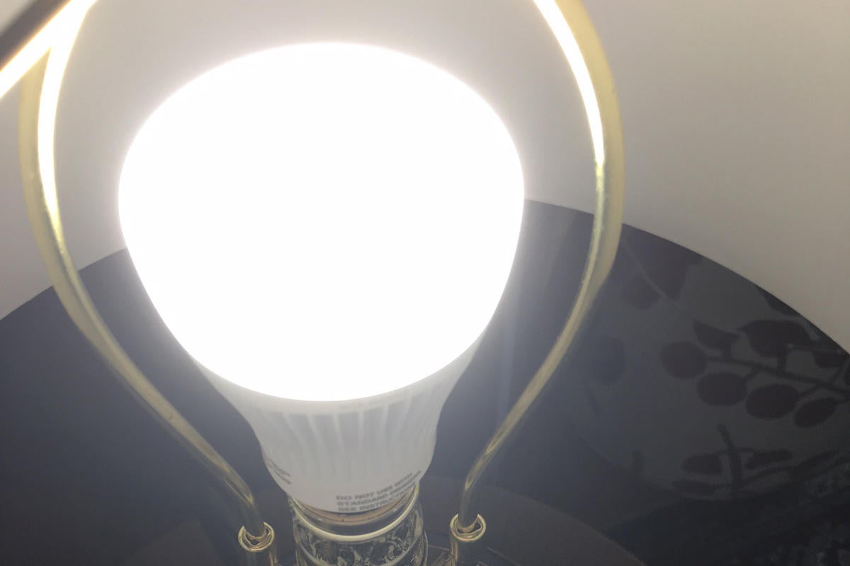 wiz bulb in lamp
