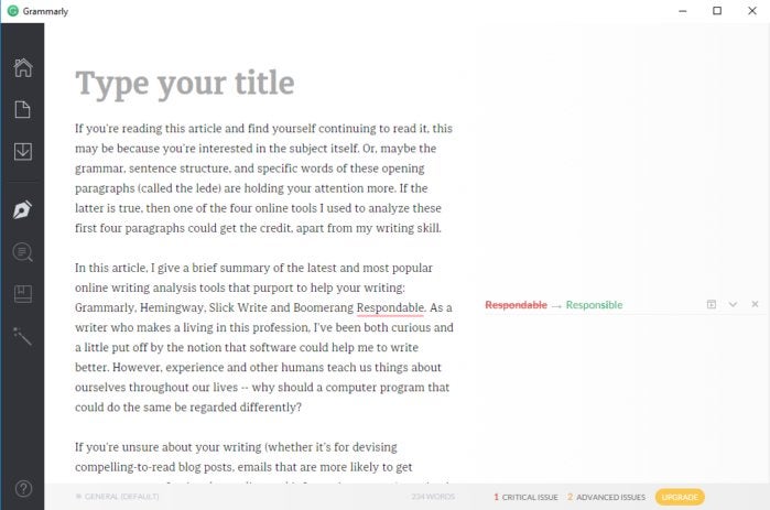 writing analyze grammarly