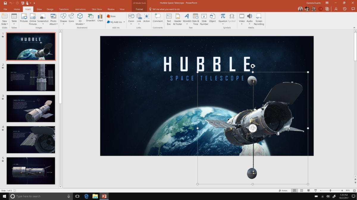 3d in powerpoint screenshot