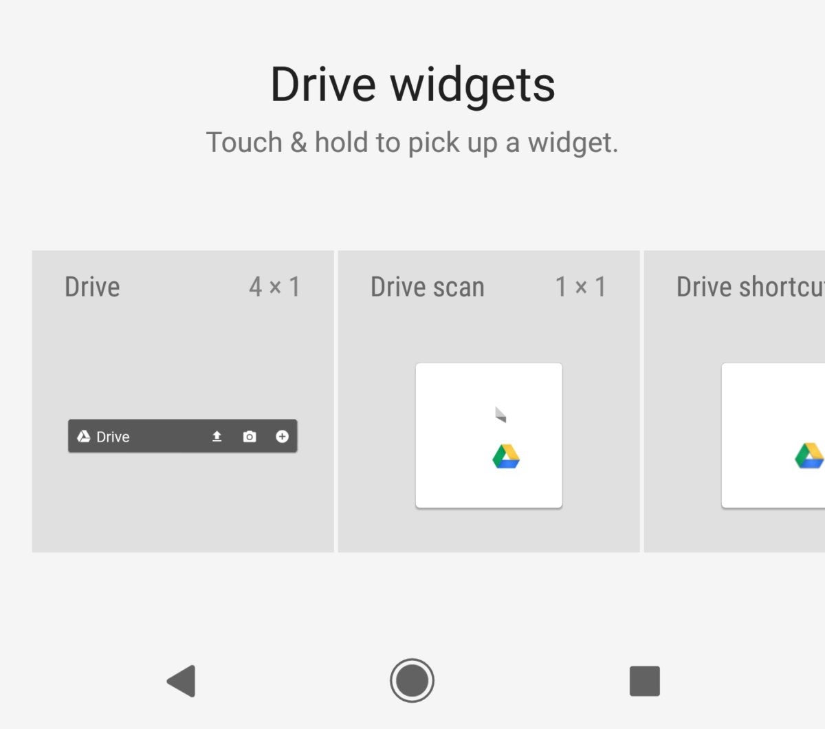 android oreo widgets