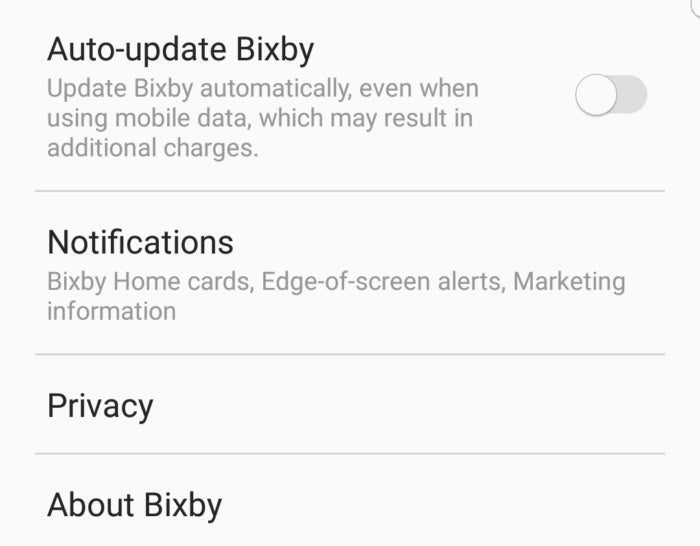 auto update bixby