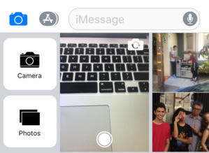 camera imessage ios11